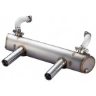 Exhaust, Vintage Speed, double exhaust with pre-heat risers, Stainless steel, 25-30 hp