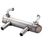 Exhaust, Vintage Speed, double exhaust with pre-heat risers, Stainless steel, 13/15/1600cc