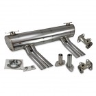 Exhaust Abarth 25/36hp 'Vintage Speed' with pre-heat risers / Stainless steel