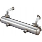 Exhaust - Vintage Speed Classic Look - with pre-heat risers, Stainless steel, 13/15/1600cc