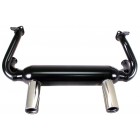Type 1 & Ghia, 1300-1600cc, 66-73 Black with Chrome Tips, 1 3/8" tubing
