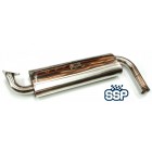 Stainless Steel Single Quiet Pack Silencer 1300cc-1600cc