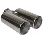 Tail pipe dual, Sport, stainless steel, Ø 42 mm inside