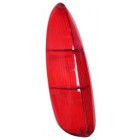 Lens, tail light, Red Flat European, Type3 62-69