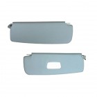 Sun Visors, Pair, Off-White Vinyl with Mirror, Type 3 61-74