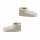 Sunvisor mounts, white, left & right, Type3 61-67