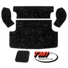 Rear Cargo Carpet Kit, Black Loop, Fastback 1966-1974