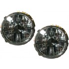 Headlamp set, crystal black, E-marked