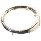 Headlamp rim, 3 holes, metal, chrome