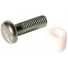 Headlamp ring screw with spacer, Beetle -7/67