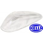 Turn signal light lens, clear, left/right, HELLA, E-marked, Beetle 8/58-7/63