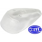Turn signal light lens, clear, left/right, HELLA, E-marked, Beetle 8/63-
