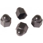 Wheel Bolt Caps, Black, set of 4
