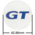 GT Logo blue/white 43mm, set of 4