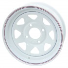 EMPI Steel VW Wheels, White 15x5" 8 Spoke 4x130