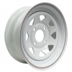 EMPI Steel VW Wheels, White 15x6" 8 Spoke 4x130