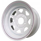 EMPI Steel VW Wheels, White 15x7" 8 Spoke 4x130