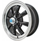 GT 8 Spoke Alloy Wheel Black and Polished 5.5Jx15" with 4x130 Stud Pattern, ET30