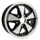 Fooks Alloy Wheel Black and Polished 5.5Jx15" with 5x130 Stud Pattern