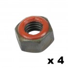 Nut for oil pump cover, 8 mm, self sealing, set of 4