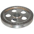 Standard size degree crankshaft pulleys with screened marks in coordinated colours. Black