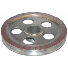Standard size degree crankshaft pulleys with screened marks in coordinated colours. Red