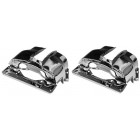 Dual Port Shrouds, Chrome, Pair