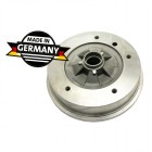 Brake drum with 5 holes, front, 64-67 Bus, Superior Quality