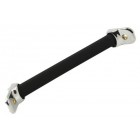 Interior Door Pull Handle Black with Chrome Ends