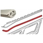 Sliding Door Top Track Rubber Trim Grey T2 68-