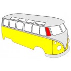1/4 light window, fixed, clear, left/right, 55-67 Bus