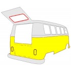 Rear window seal, without groove, 64-79 Bus