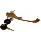 Door handle with keys, chrome, left/right, 68-79 Bus