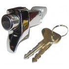 Lock for engine lid with keys, chrome, 68-7/71 Bus