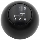 Pommeau aluminium noir avec vitesses pour levier de vitesse