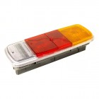 Rear Light Assembly with Amber Red and Clear Lens, HELLA, T2 73-79