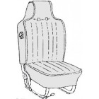 Kit housses de sièges noir pour Coccinelle Cabriolet 70-72 (basketweave #01)