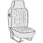 Kit housses de sièges gris clair pour Coccinelle Cabriolet 68-69 (basketweave #05)