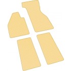 Set de 4 tapis de sol en coco beige