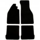 Set de 4 tapis de sol noirs sans motif pour cabriolet 1303