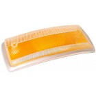 Turn signal light lens, front, amber, left, 68-72 Bus