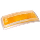 Turn signal light lens, front, amber, right, 68-72 Bus