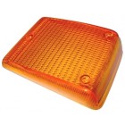 Turn signal light lens, front, amber, left, 73-79 Bus