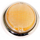 Turn signal light lens, front, white, left, 63-67 Bus