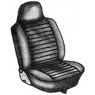 Paire de housses de sièges avant avec appui-tête