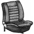 Paire de housses de sièges avant sans appui-tête pour cabriolet