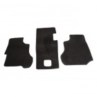 Front cab floor carpet mat black, 3 pieces 5/1979-7/1992