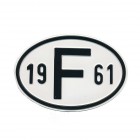 Plaque "F" millésime 1961