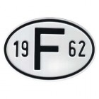 Plaque "F" millésime 1962