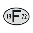 Plaque "F" millésime 1972